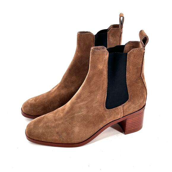 Steve Madden Rhiannon Chelsea Boots 8 Tan Suede NWOT Ankle Booties Boho Western - Picture 3 of 10